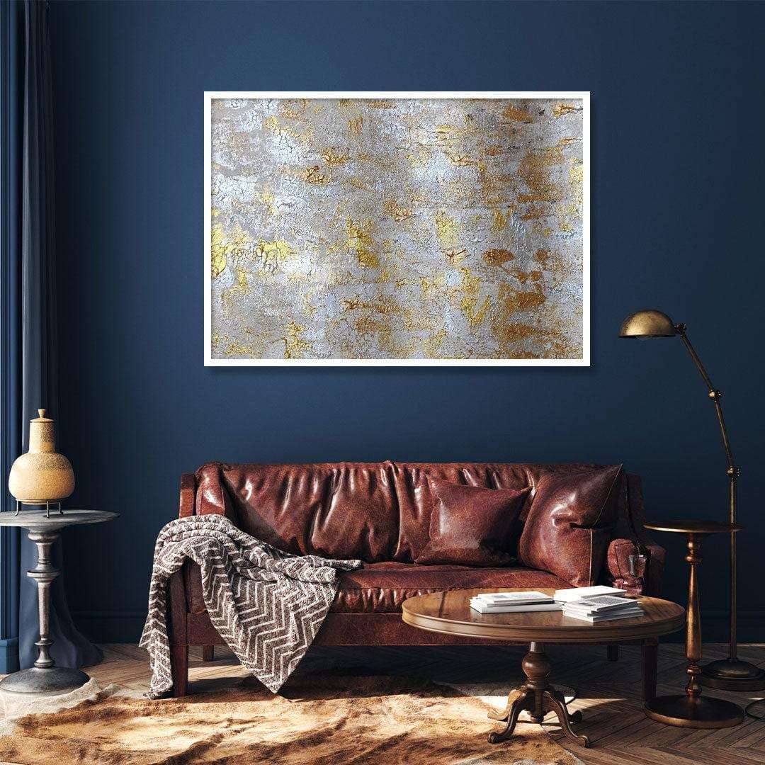 The Bold Gold - Acrylic on hand made sheet Writings On The Wall Oil Painting