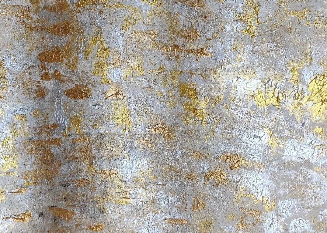 The Bold Gold - Acrylic on hand made sheet Writings On The Wall Oil Painting