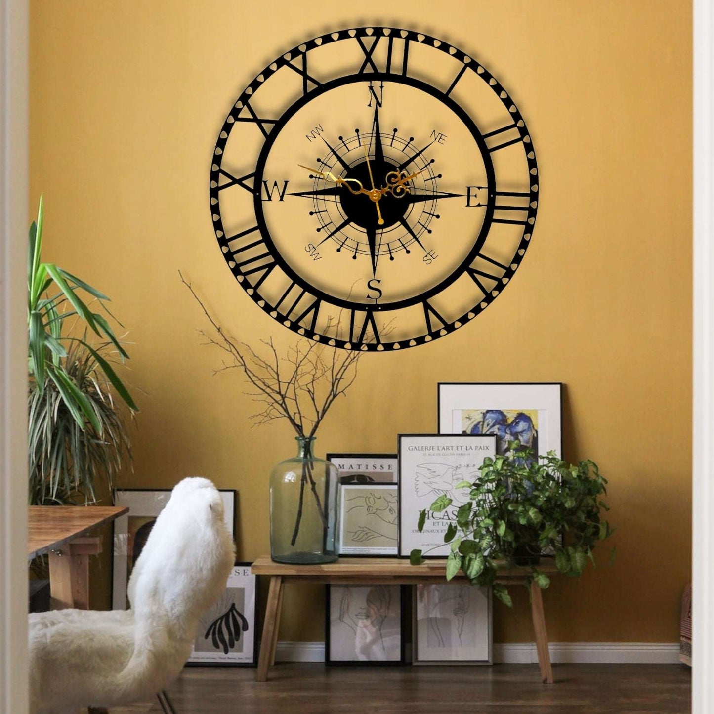 Traveler Designer Metal Wall Clock  Large Wall Clock – Writings On The Wall