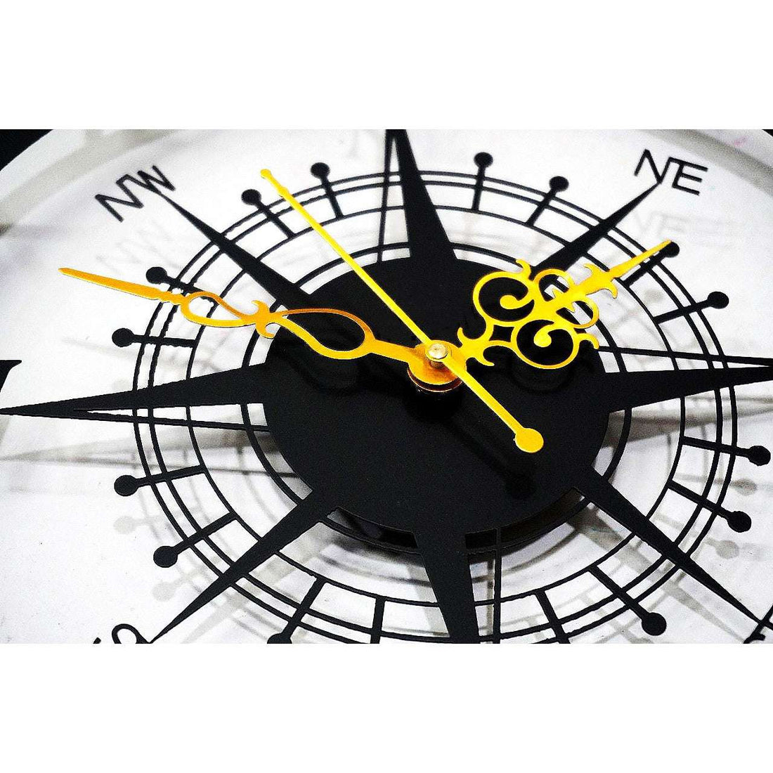 The Traveler Designer Wall Clock Writings On The Wall Metal Wall Clock