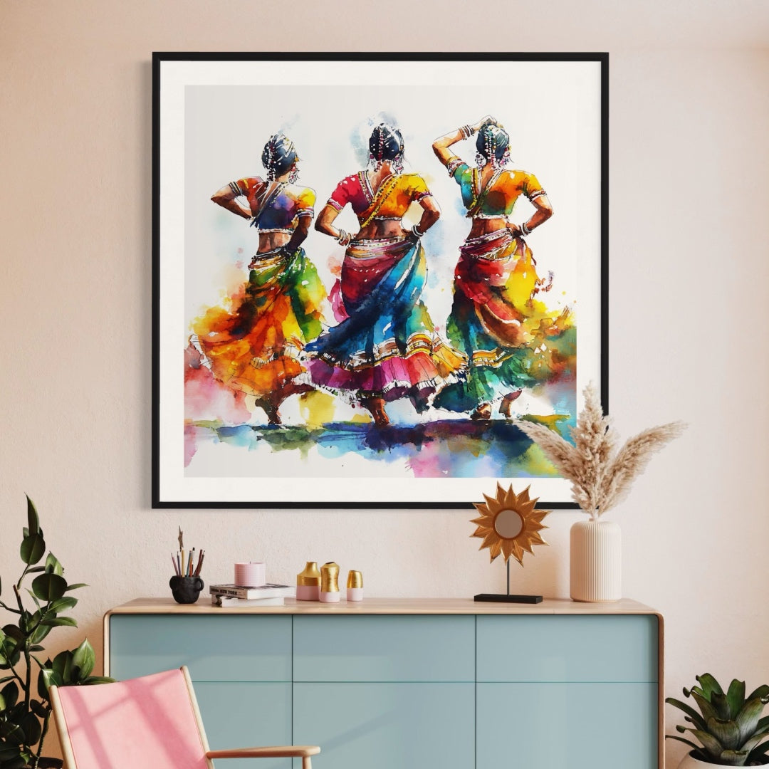 Vibrant Trio Painting - Art Print