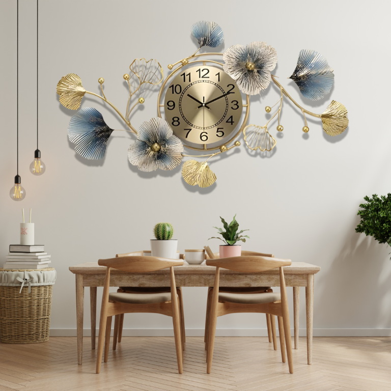Designer clock with Flower Art