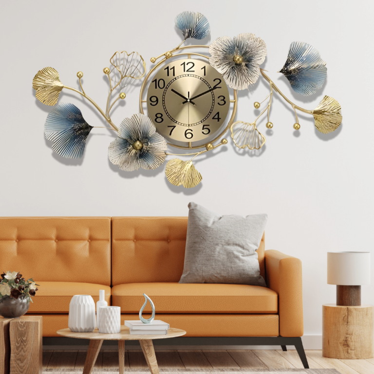 Designer clock with Flower Art