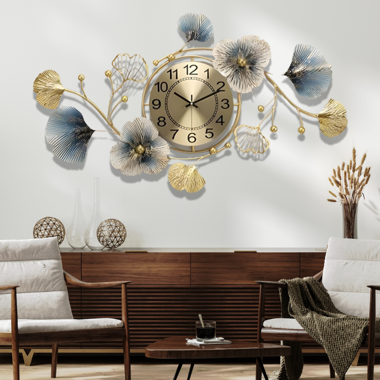 Designer clock with Flower Art