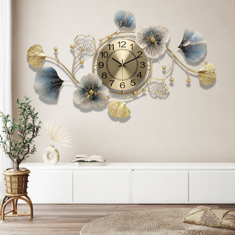 Designer clock with Flower Art