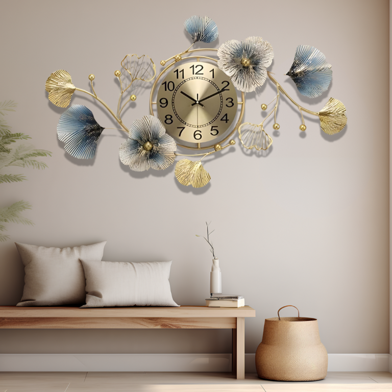 Designer clock with Flower Art