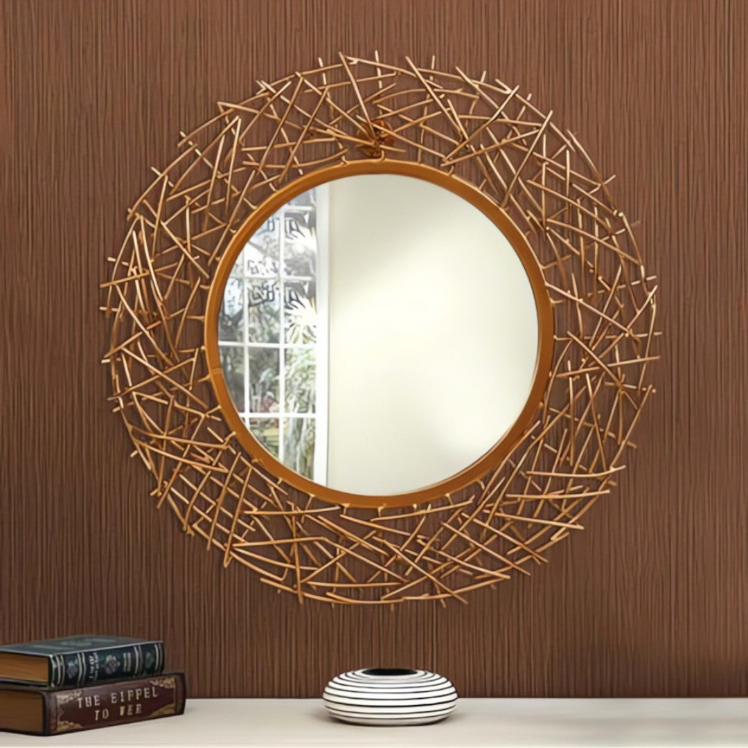 Golden Nest Round Wall Mirror