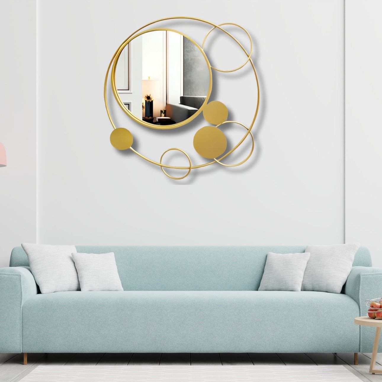 Golden Orbit Wall Mirror