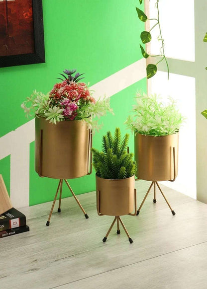 Votive Design Metallic Planter - Set of 3 Writings On The Wall home decor