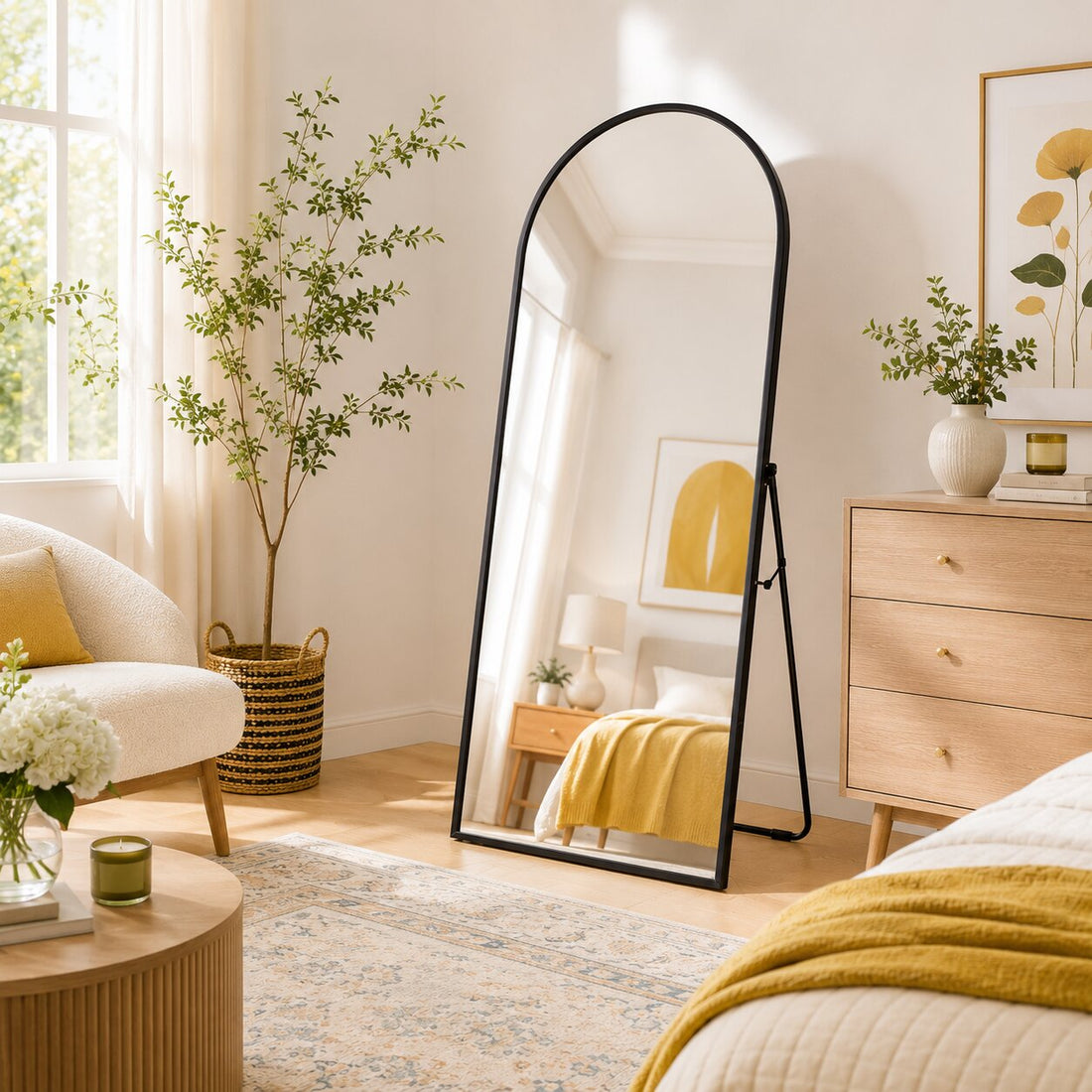 Full Length Black Designer Standing Mirror/Wall Mirror - Final Sale!