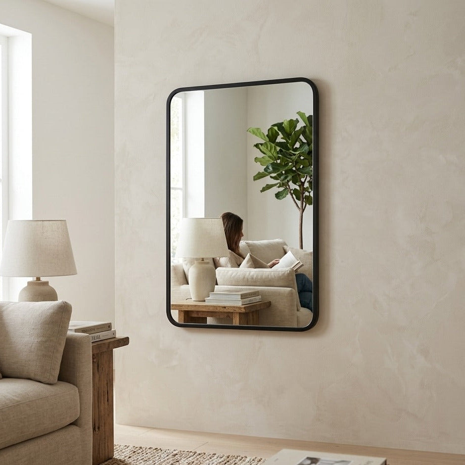 Wall Mirror with Rounded Edges by writingsonthewall