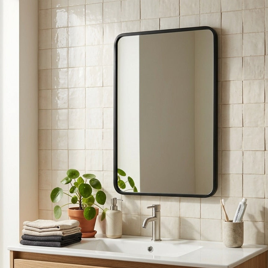 Wall Mirror with Rounded Edges by writingsonthewall