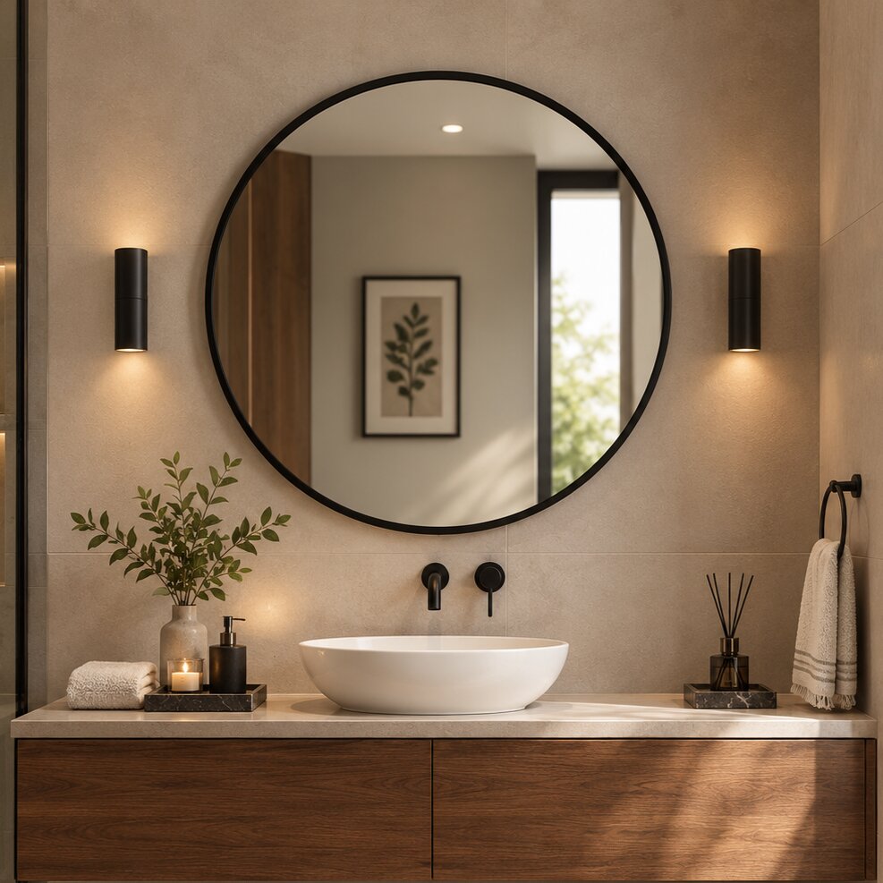 Minimal Round Wall Mirror