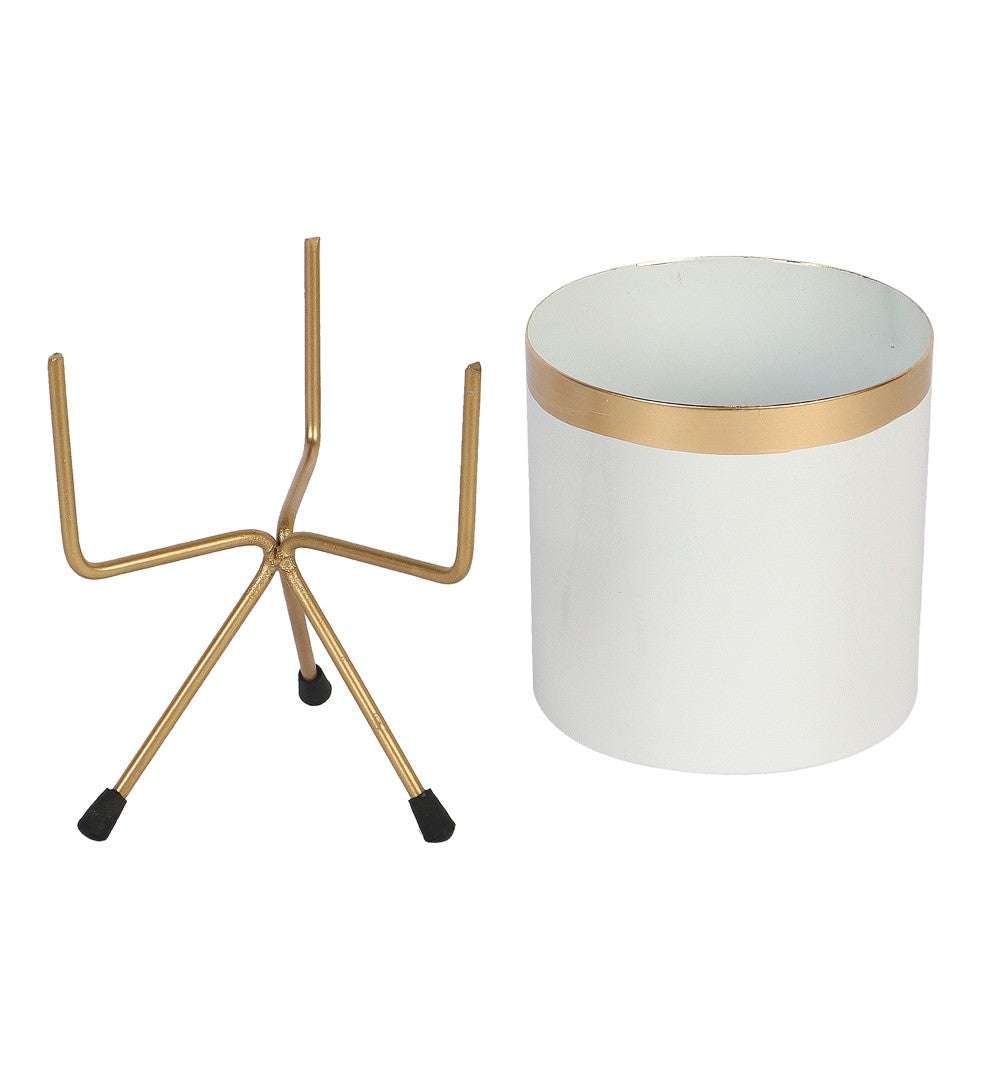 White & Gold Metal Votive Planter - Set of 3 Writings On The Wall home decor