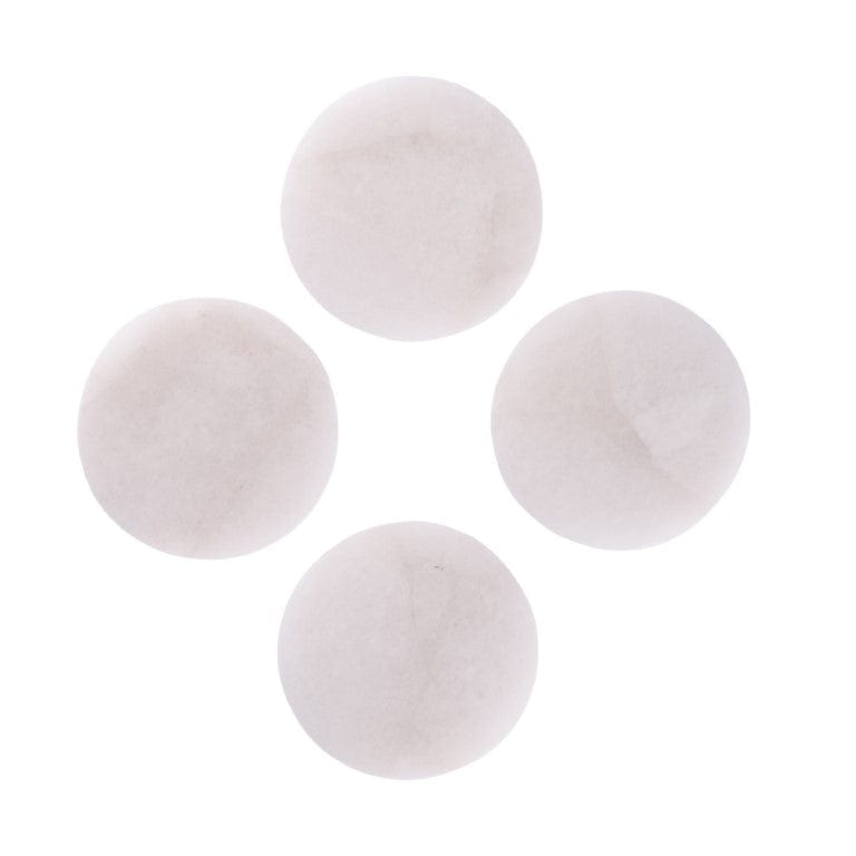 White Quartz Round Coasters - Set of 4 Writings On The Wall Coasters