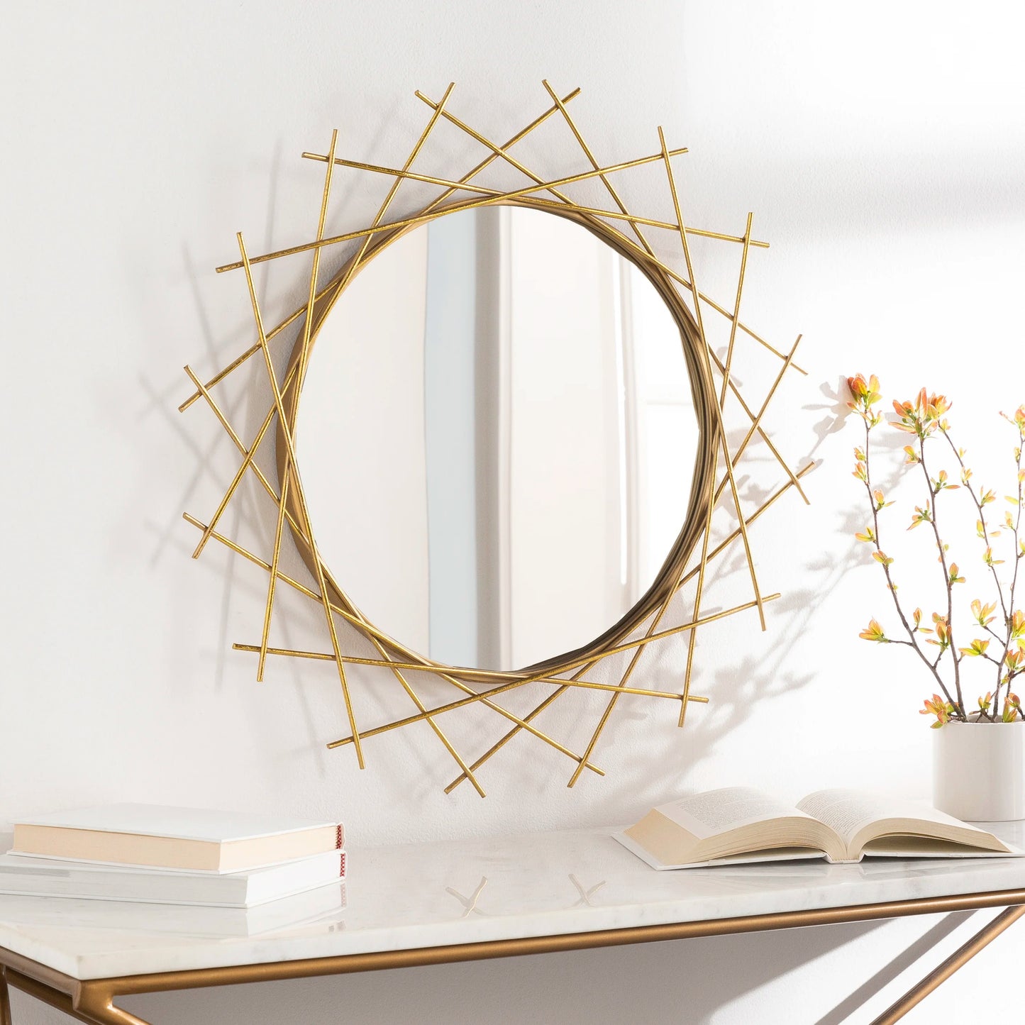 Designer Crisscross Wall Mirror
