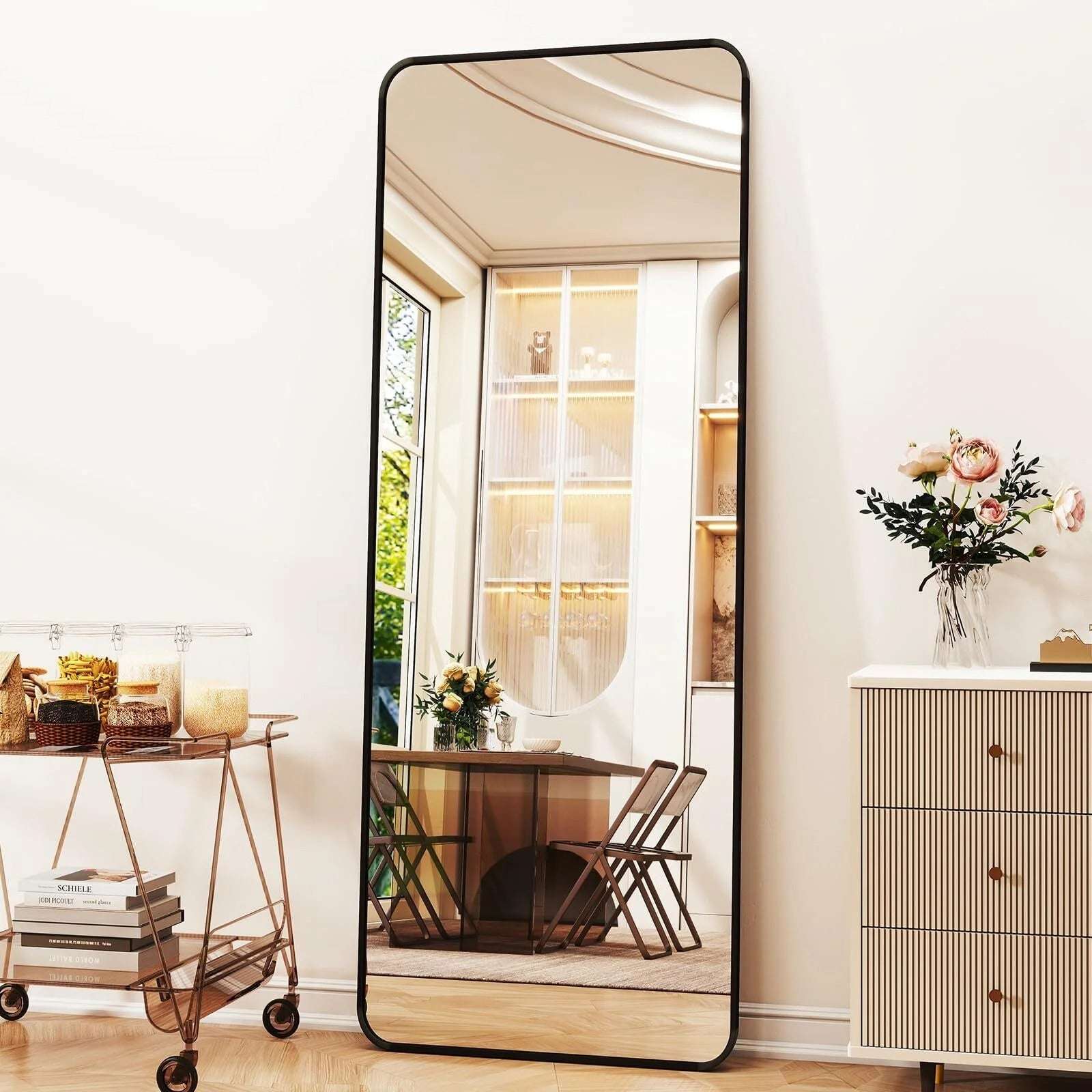 Full Length Sleek Designer Wall/Floor Mirror - Rectangle (Copy) Writings On The Wall Wall Mirror
