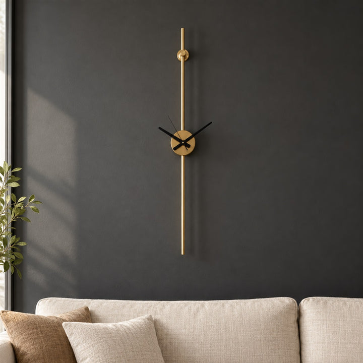 Minimal Slim Gold Wall Clock