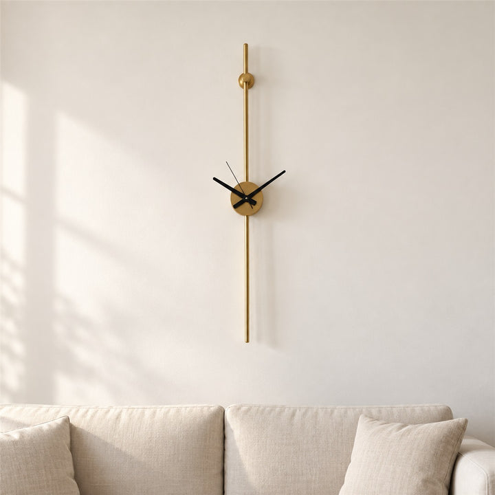 Minimal Slim Gold Wall Clock