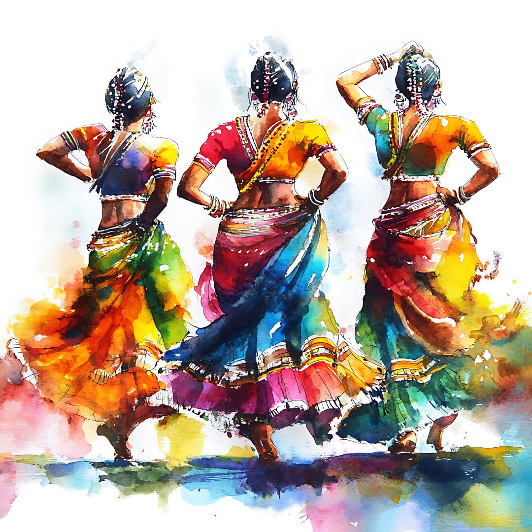 Vibrant Trio Painting - Art Print