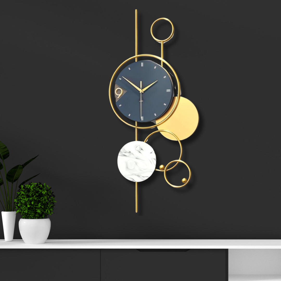 Multi-circle Vertical Designer Wall Clock