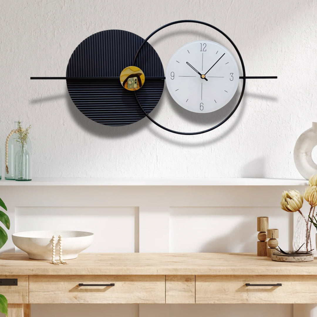 Black and White Designer Wall Clock