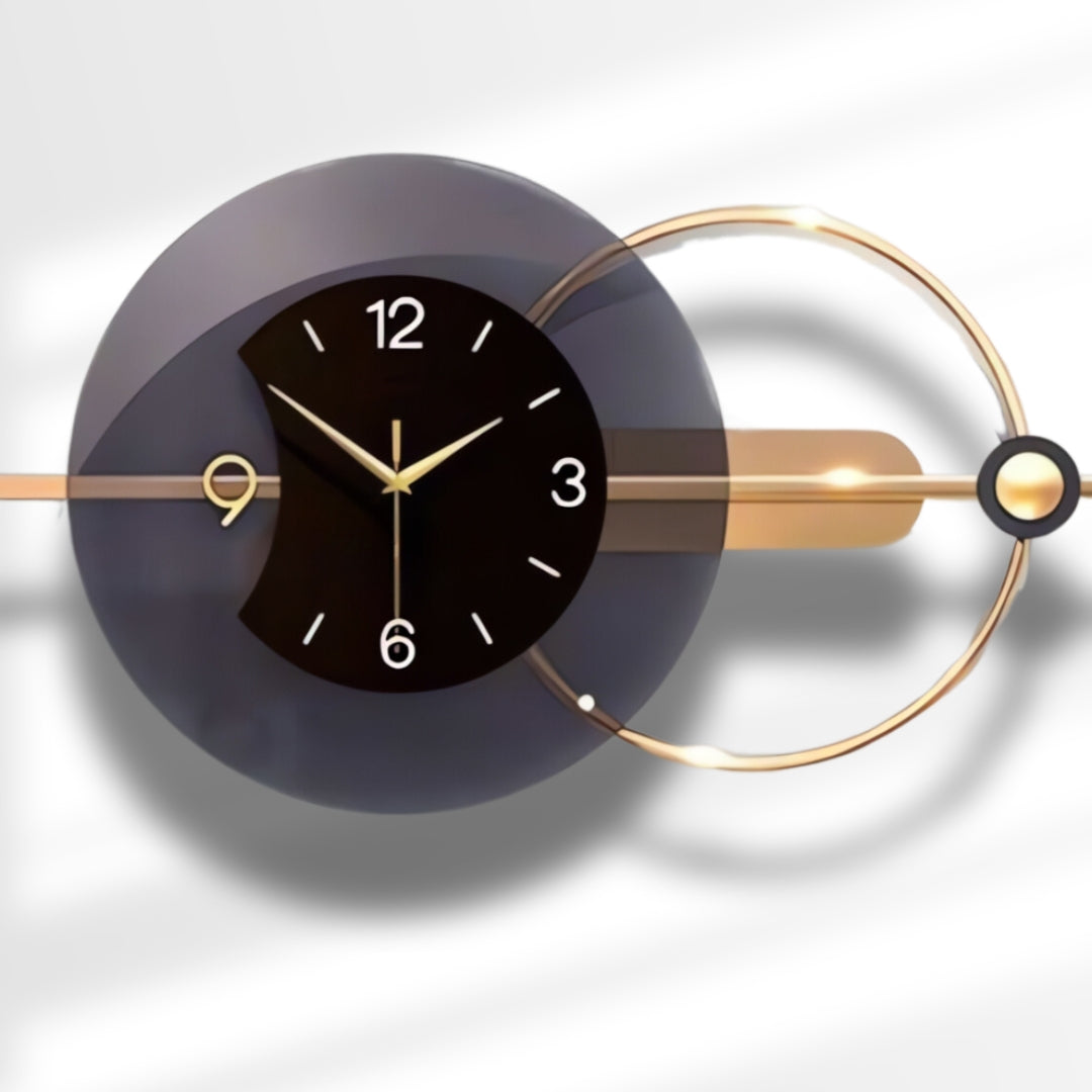 Sleek Overlapping Designer Wall Clock