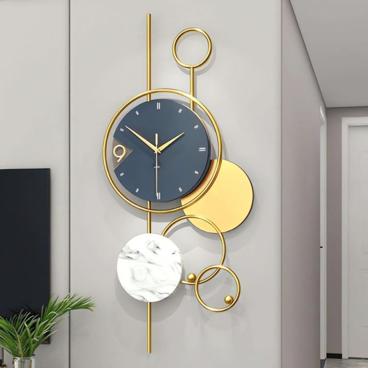 Multi-circle Vertical Designer Wall Clock