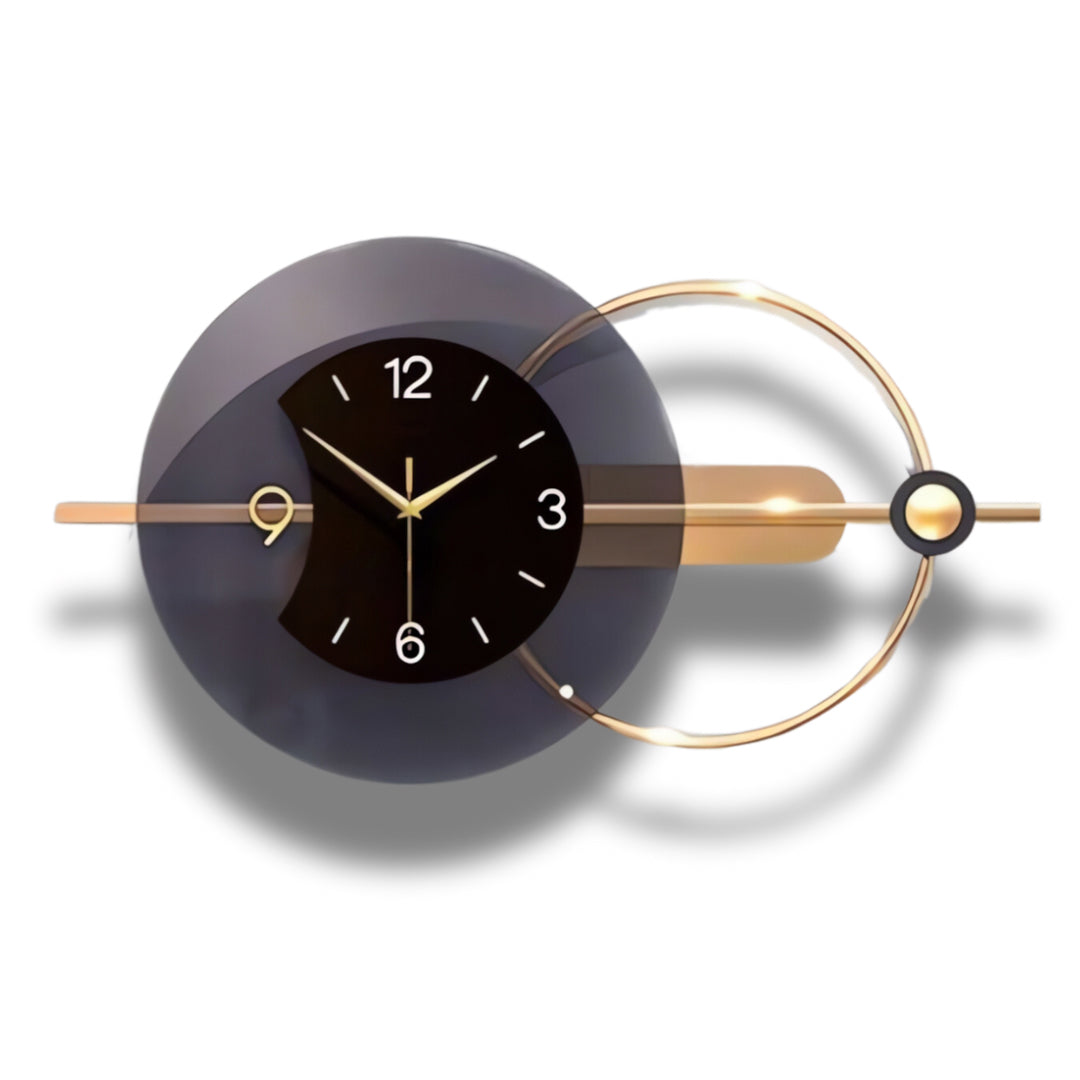 Sleek Overlapping Designer Wall Clock