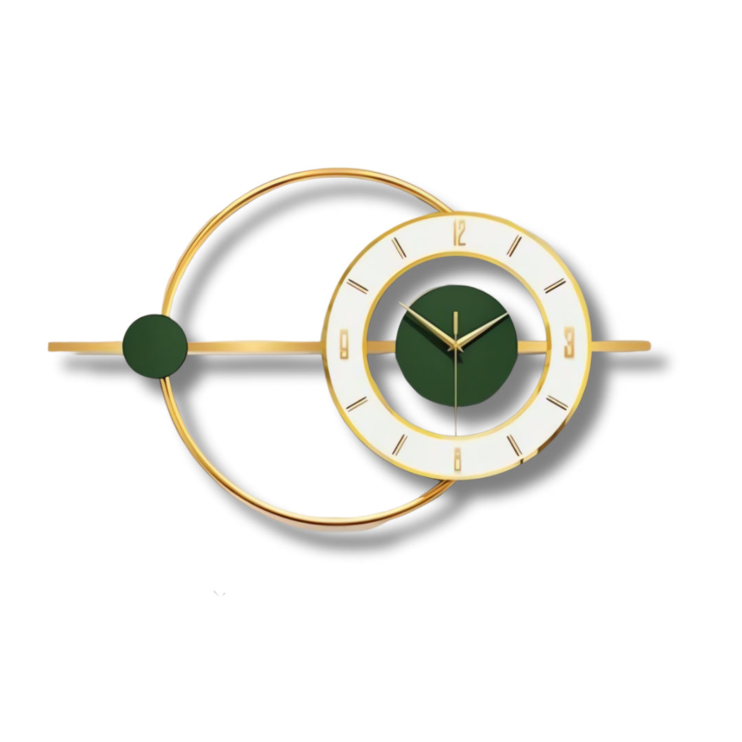 Green and Gold Designer Wall Clock