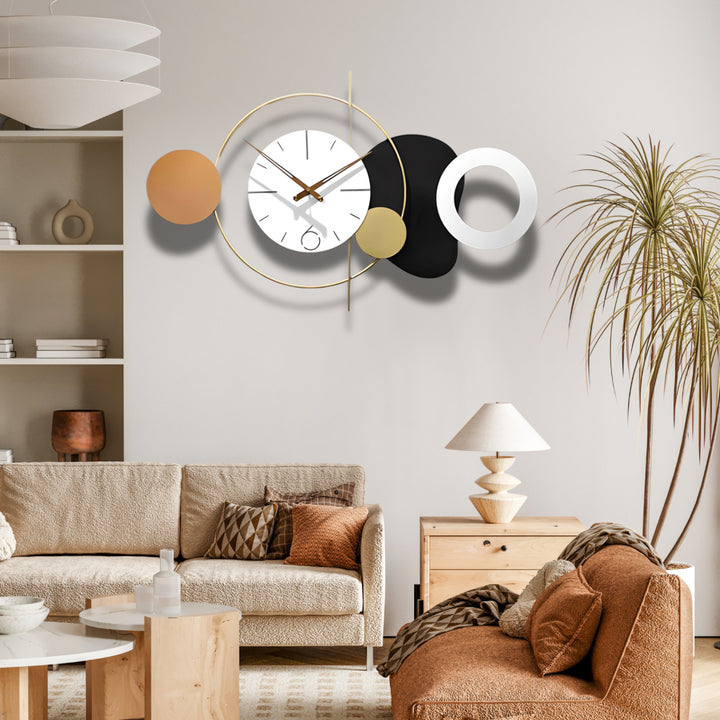 Minimalist Multi-Tone Designer Wall Clock