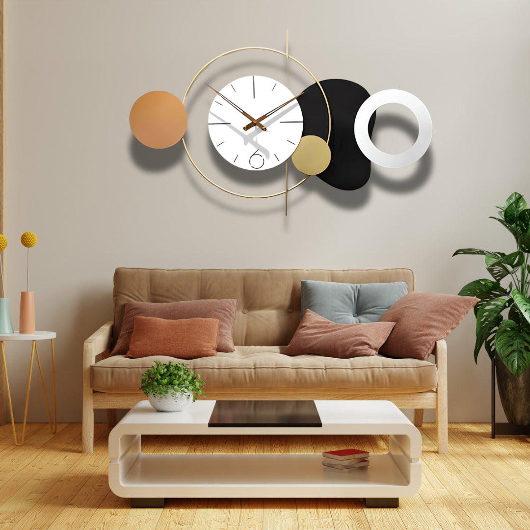 Minimalist Multi-Tone Designer Wall Clock