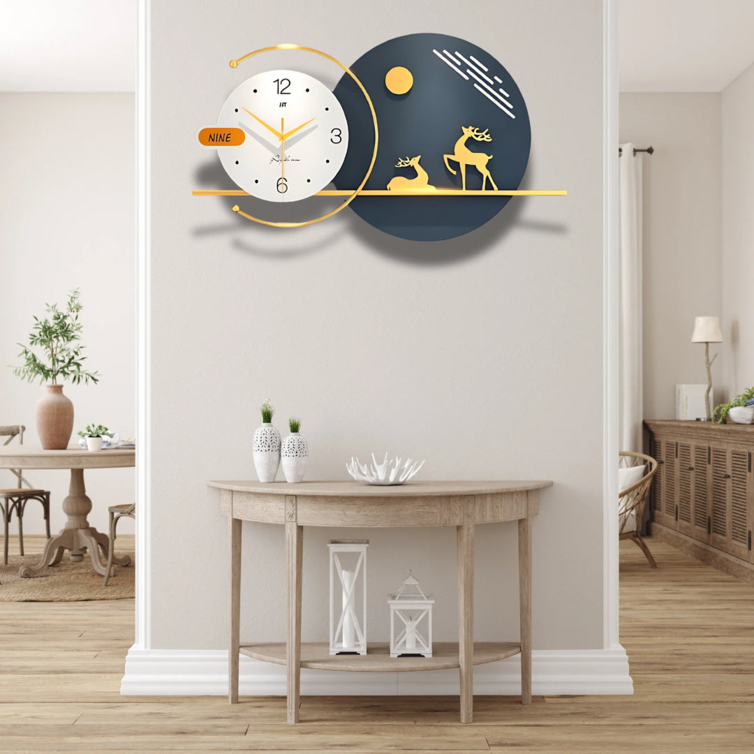 White and Grey Designer Wall Clock