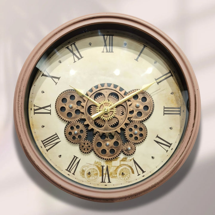 Antique Moving Gears Wall Clock