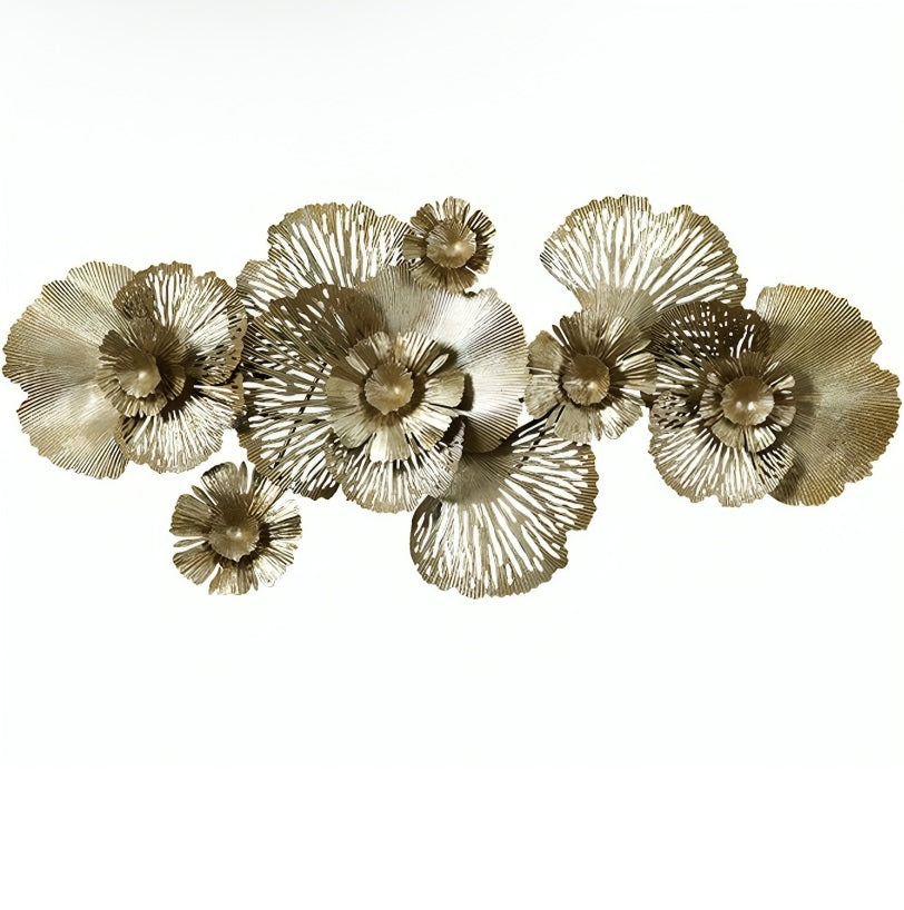 Gold Floral Petal Wall Art