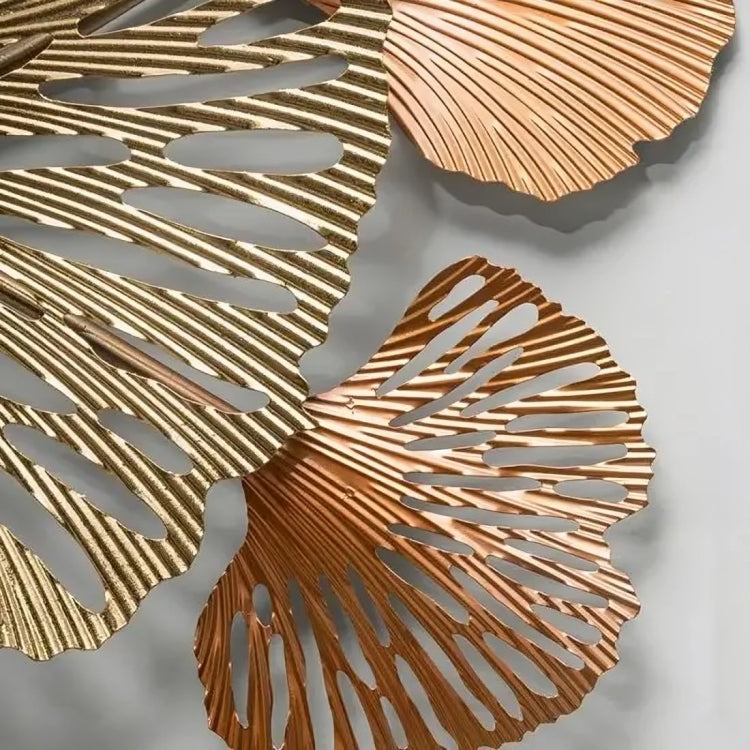 Gold & Copper Ginkgo Leaf Wall Art