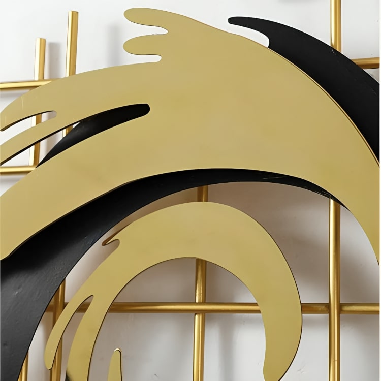 Black & Golden Spiral Wall Art