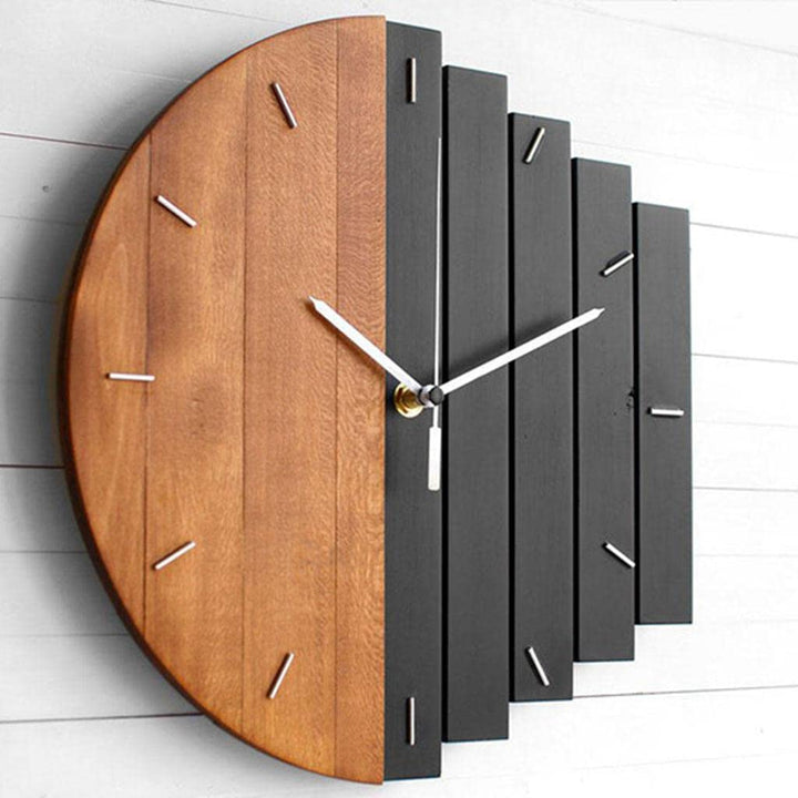 Dual Tone Designer Cutout Light-wood Clock