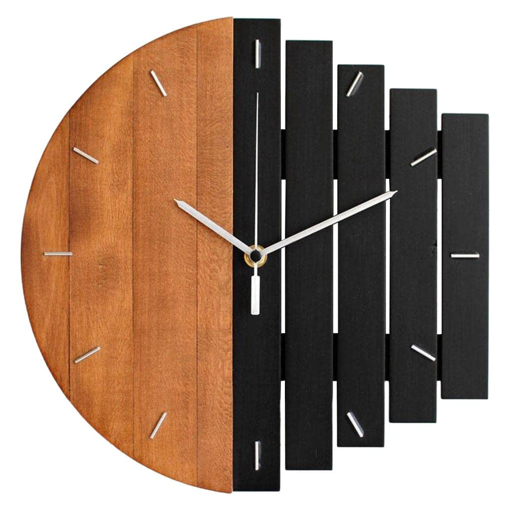 Dual Tone Designer Cutout Light-wood Clock