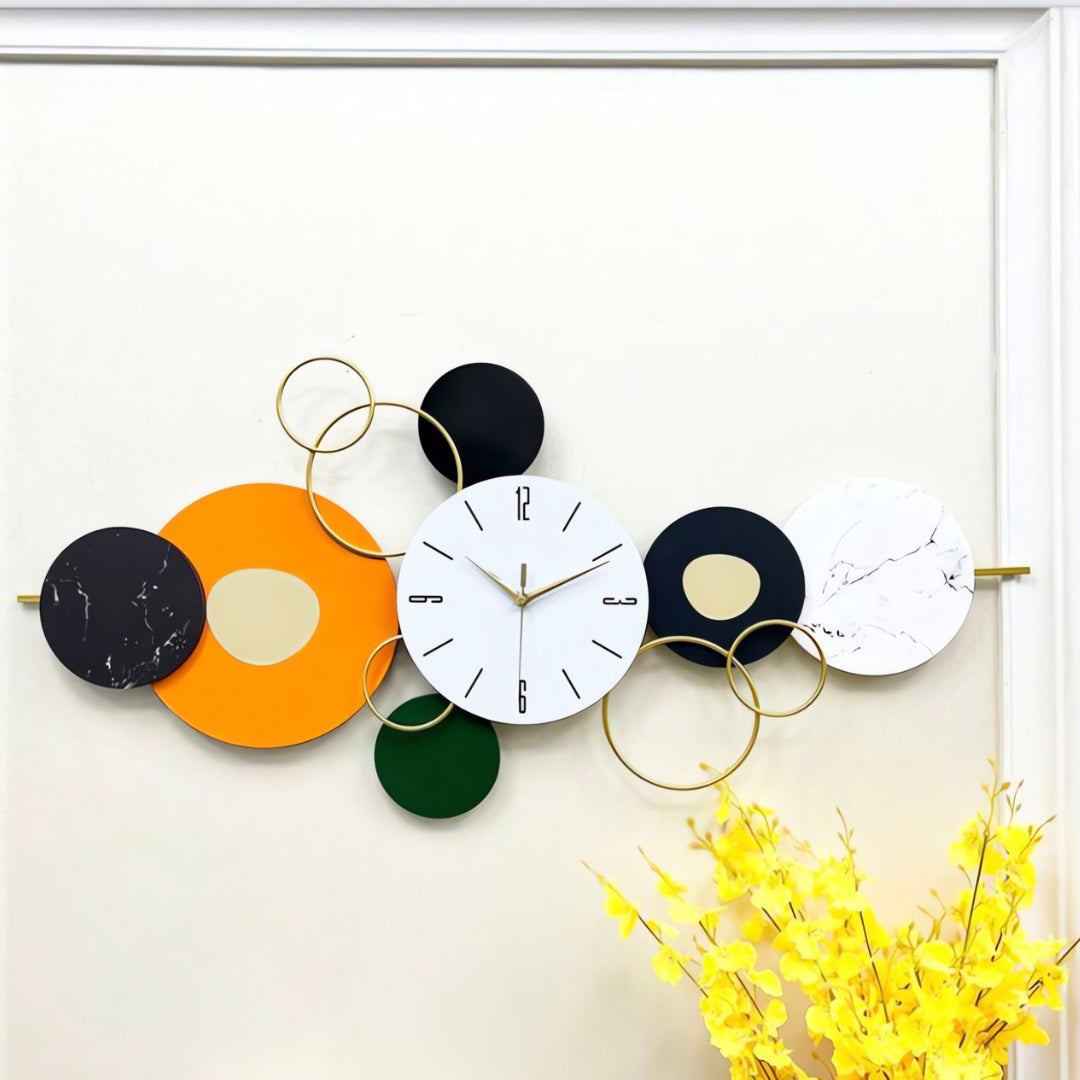 Geometric Multi-Circle Designer Wall Clock