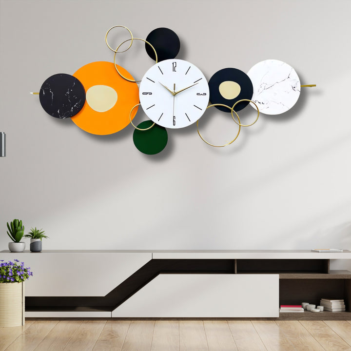 Geometric Multi-Circle Designer Wall Clock