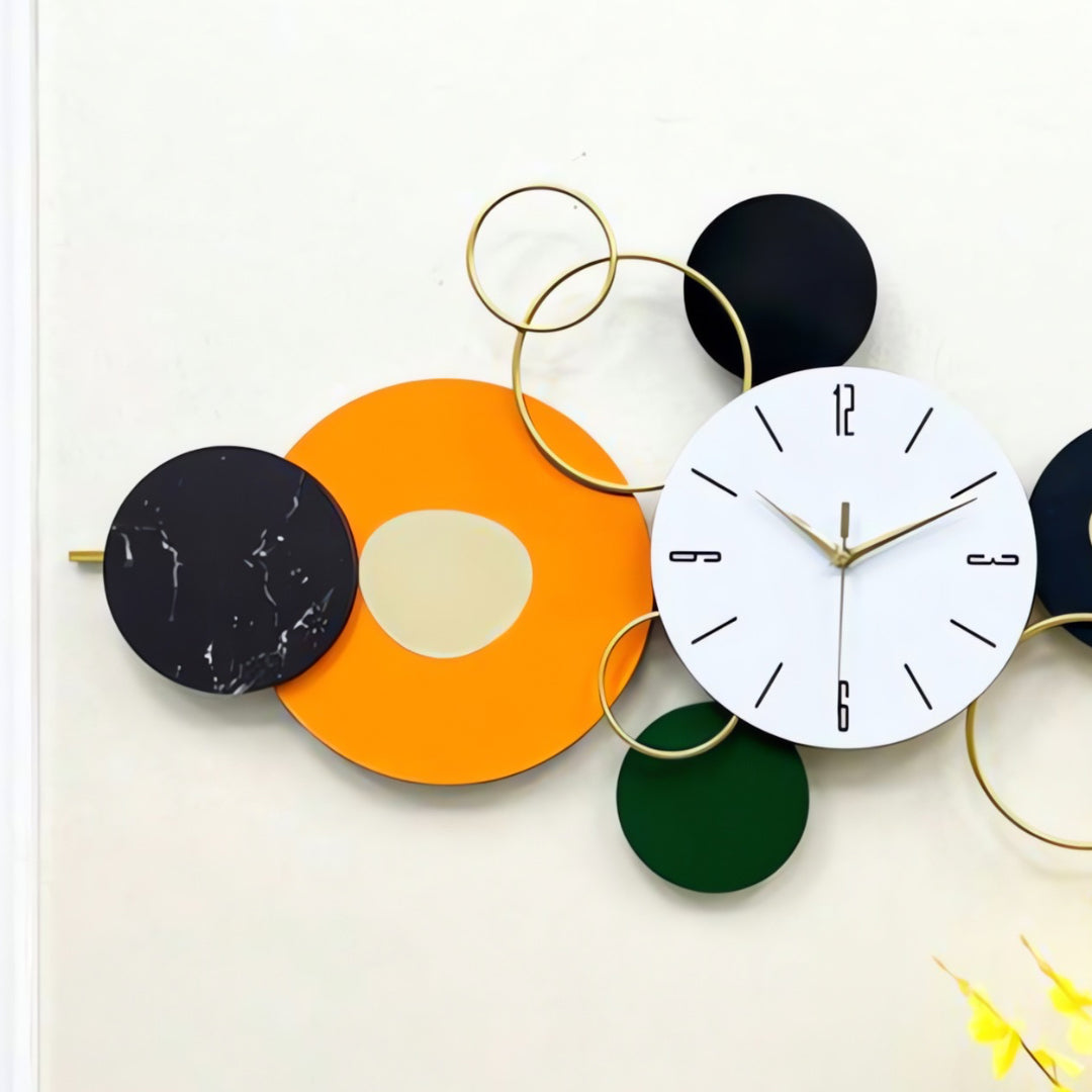 Geometric Multi-Circle Designer Wall Clock