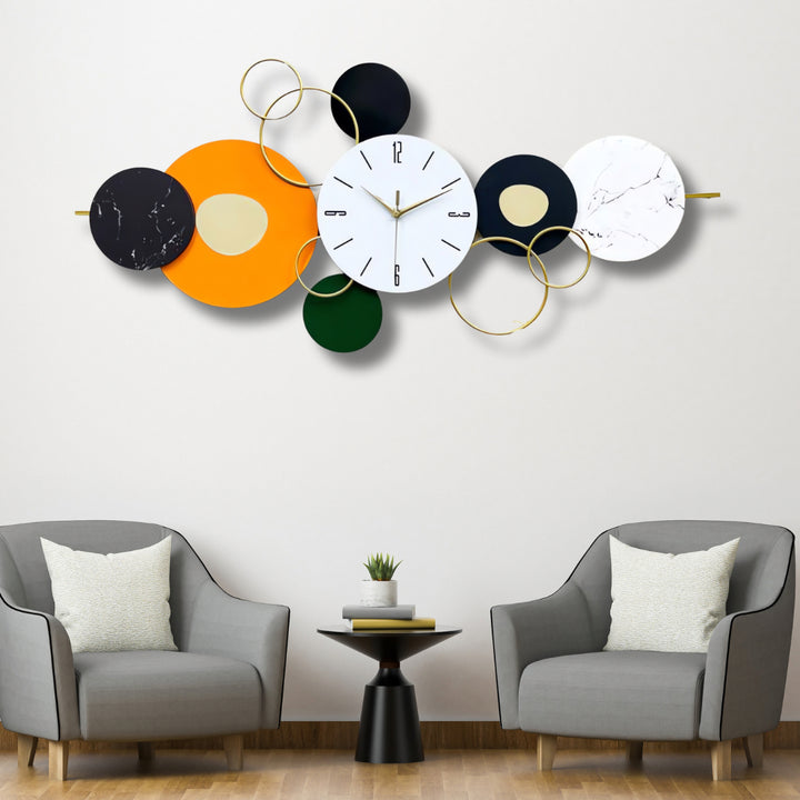 Geometric Multi-Circle Designer Wall Clock