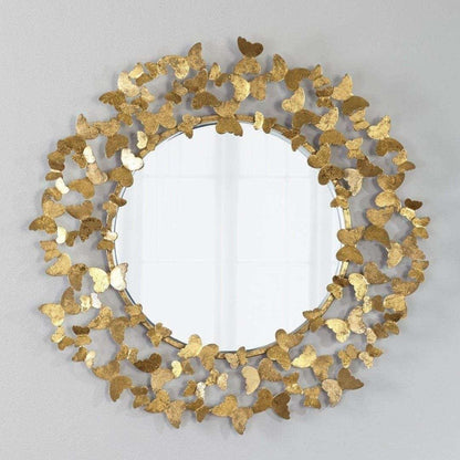 Butterfly Round Wall Mirror Writings On The Wall Wall Mirror