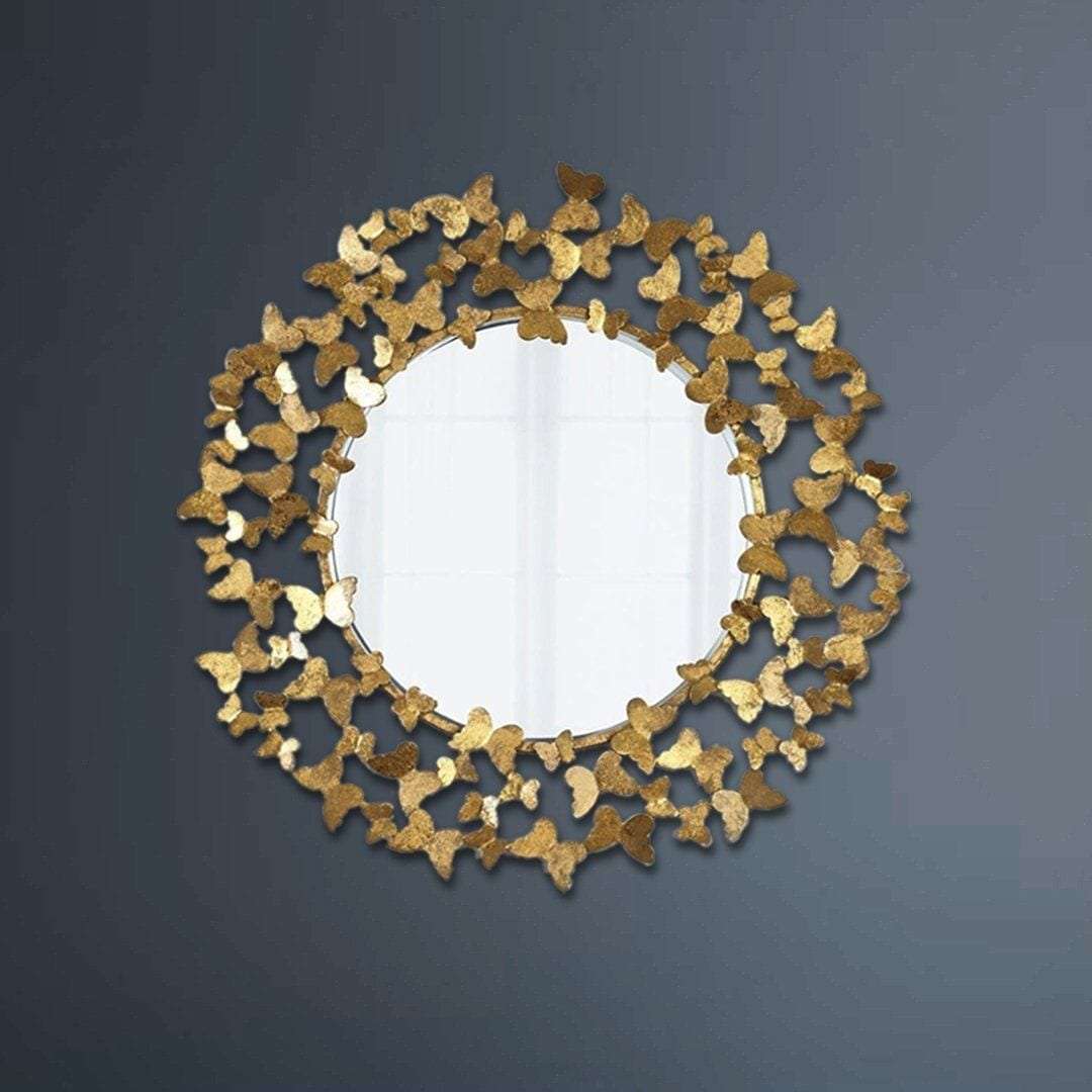 Butterfly Round Wall Mirror Writings On The Wall Wall Mirror