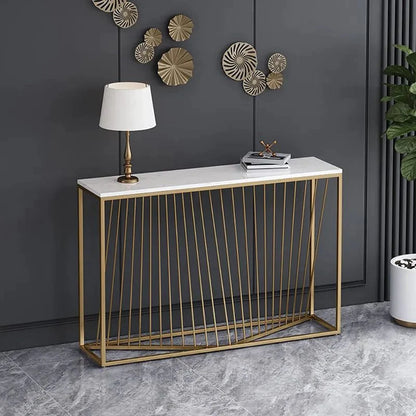 Console Side Table With Stone Top - Linear Design bestseller Writings On The Wall