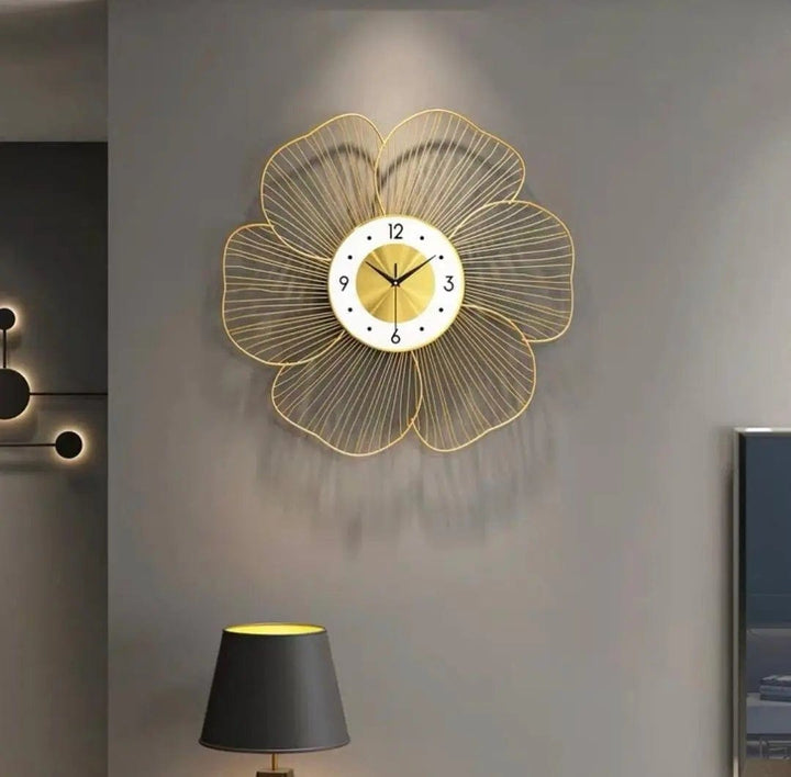 Flower Pattern Wall Clock clock Writings On The Wall