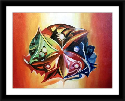 Panch Bhoota - Oil Painting on Canvas Oil Painting Writings On The Wall