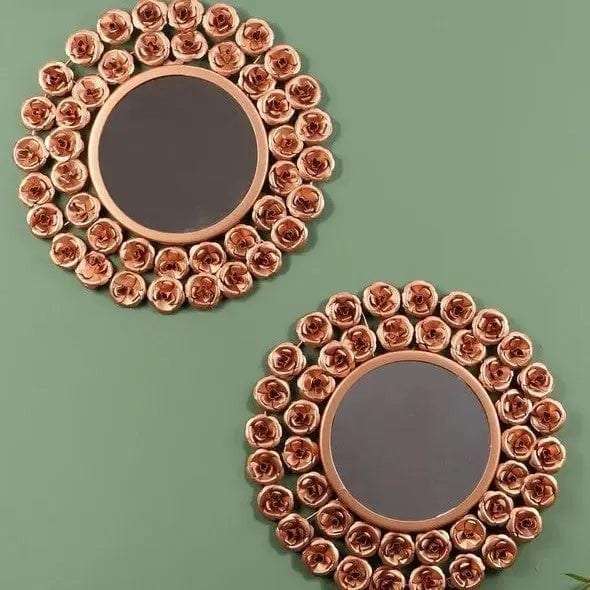 Rose Design Wall Mirror - Set of 2 Writings On The Wall Wall Mirror