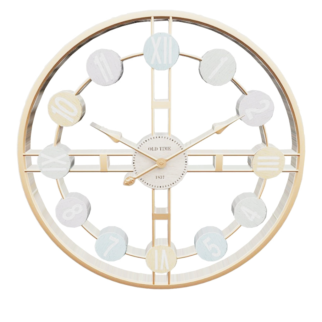 Colorful Numbers Wall Clock